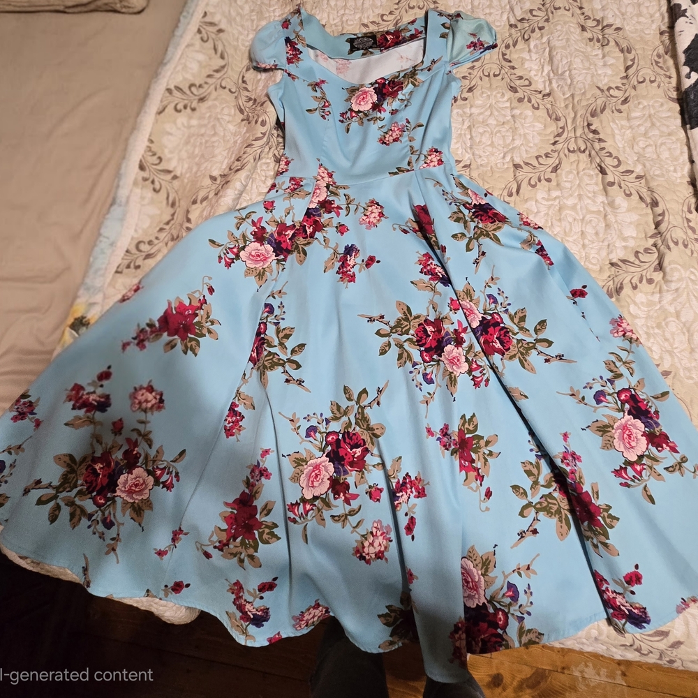 Floral Blue Dress